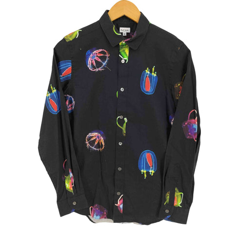 ポールスミス Paul Smith Deep Sea クラゲ柄 レギュラーカラーシャツ メンズ import:S