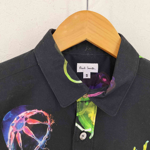 ポールスミス Paul Smith Deep Sea クラゲ柄 レギュラーカラーシャツ メンズ import:S
