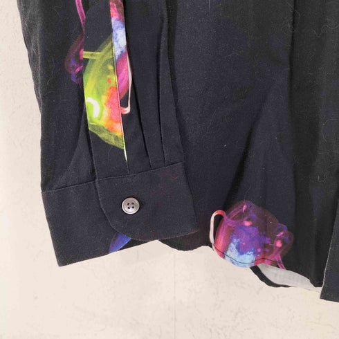 ポールスミス Paul Smith Deep Sea クラゲ柄 レギュラーカラーシャツ メンズ import:S
