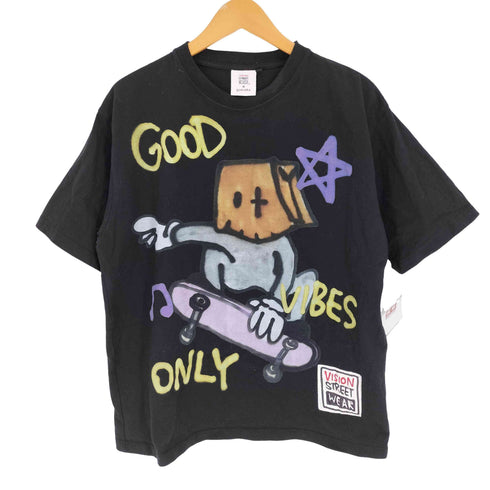 ヴィジョンストリートウェア VISION STREET WEAR コラボ ANONYMOUSE スプレー プリント Tシャツ メンズ import:M