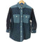 ブルーレーベルクレストブリッジ BLUE LABEL CRESTBRIDGE ドッキングメッシュデニムシャツ レディース 38