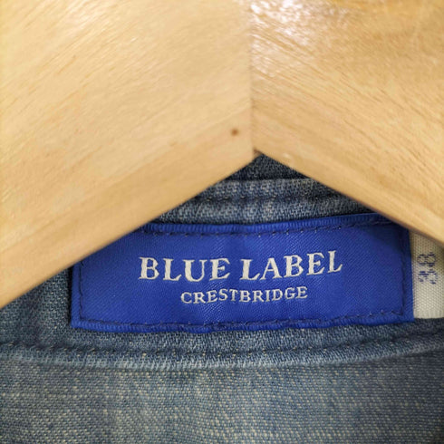 ブルーレーベルクレストブリッジ BLUE LABEL CRESTBRIDGE ドッキングメッシュデニムシャツ レディース 38