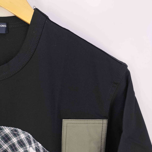 コムデギャルソンオム COMME des GARCONS HOMME パッチワーク サイドスリット クルーネックTシャツ メンズ JPN:L