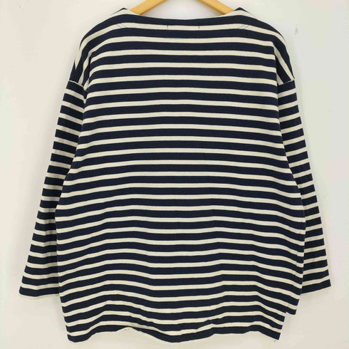 アップスケープオーディエンス Upscape Audience 10オンス バスク天竺 ボーダー ボートネック BOX Tee メンズ JPN:L