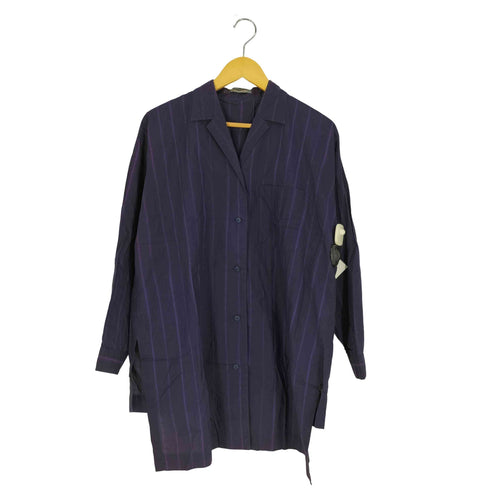 イッセイミヤケ ISSEY MIYAKE 80s 筆タグ サイドスリット アシンメトリー コットン オープンカラーシャツ メンズ JPN:M