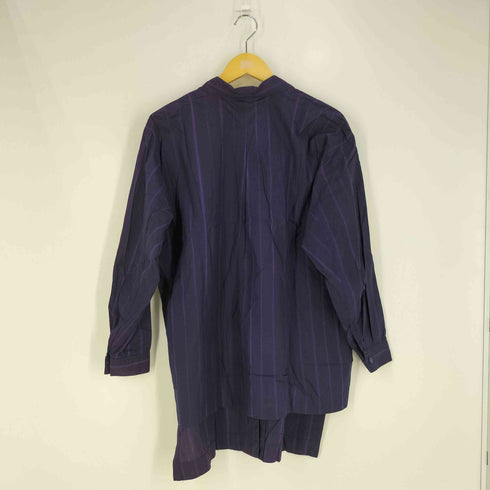 イッセイミヤケ ISSEY MIYAKE 80s 筆タグ サイドスリット アシンメトリー コットン オープンカラーシャツ メンズ JPN:M