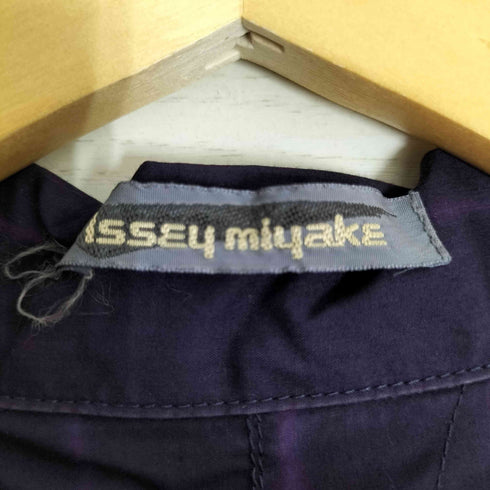 イッセイミヤケ ISSEY MIYAKE 80s 筆タグ サイドスリット アシンメトリー コットン オープンカラーシャツ メンズ JPN:M