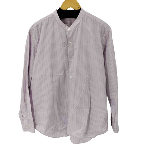 オーラリー AURALEE 24AW SUVIN HIGH COUNT CLOTH STRIPE スタンドシャツ メンズ JPN:5