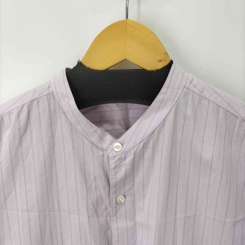 オーラリー AURALEE 24AW SUVIN HIGH COUNT CLOTH STRIPE スタンドシャツ メンズ JPN:5