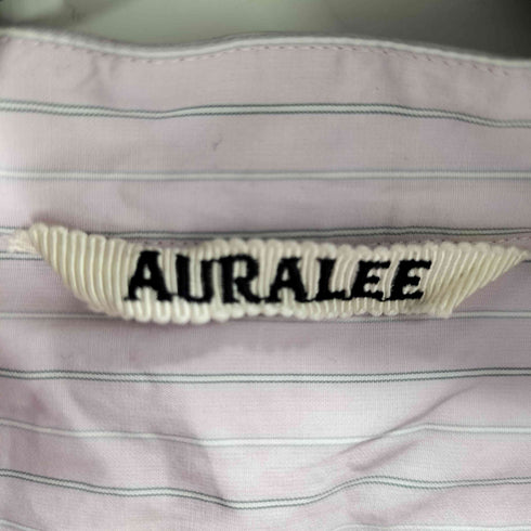 オーラリー AURALEE 24AW SUVIN HIGH COUNT CLOTH STRIPE スタンドシャツ メンズ JPN:5