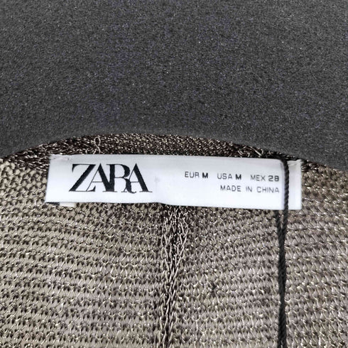 ザラ ZARA メタリックスレッドニットカーディガン レディース import:M