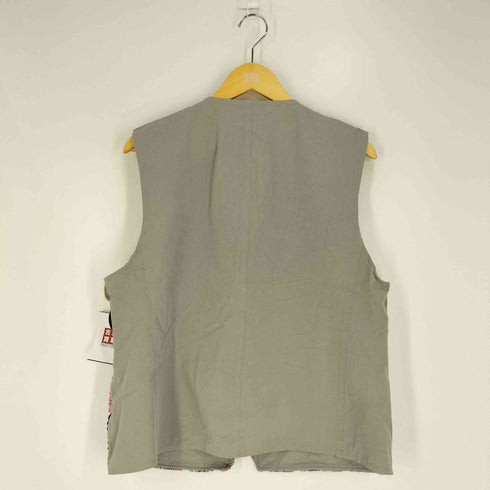 イッセイミヤケ ISSEY MIYAKE 黒タグ 縮絨加工 ジャガード テープ ジレ ベスト メンズ JPN:4