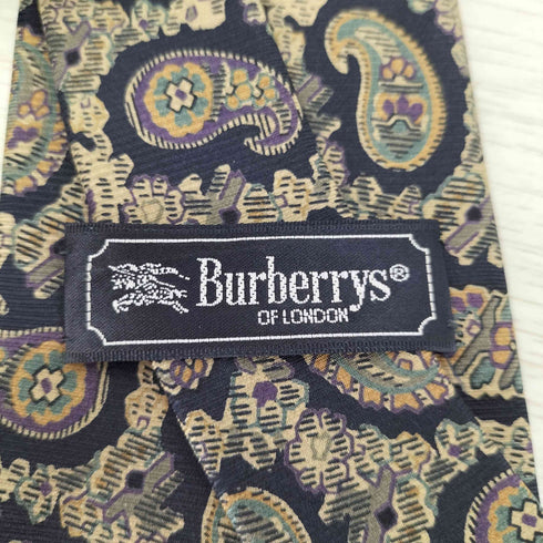バーバリーズ BURBERRYS シルク100% ペイズリー柄ネクタイ メンズ