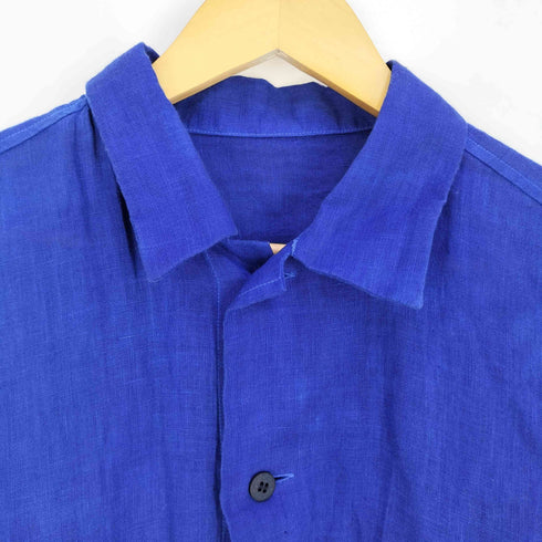 イッセイミヤケメン ISSEY MIYAKE MEN 黒タグ 製品染め オーバーサイズ リネンシャツ メンズ JPN:3