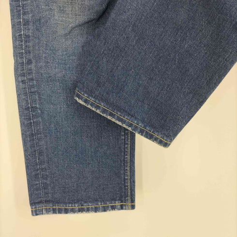 リー Lee PRE ORGANIC COTTON ロゴ 型押し パッチ イエローステッチ ジップフライ スリム デニム パンツ レディース JPN:M