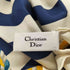 クリスチャンディオール Christian Dior シルク100% ストライプ総柄 大判ストール レディース ONE SIZE