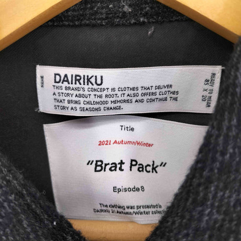 ダイリク DAIRIKU 21AW Check Tweed Shirt with Money Clip メンズ JPN:M