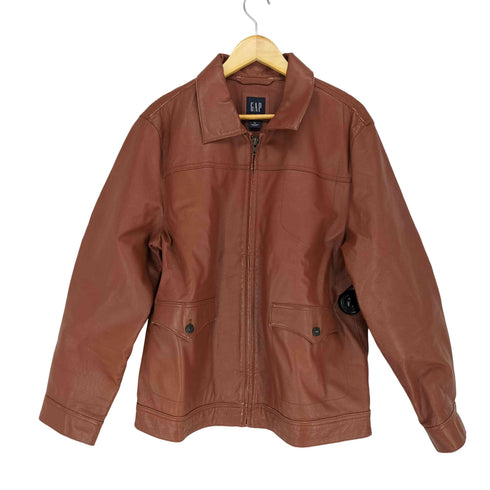 ギャップ Gap 00s OLD レザージップアップブルゾン メンズ XL