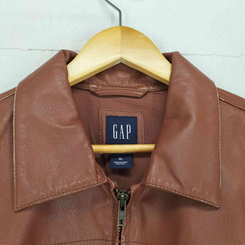 ギャップ Gap 00s OLD レザージップアップブルゾン メンズ XL