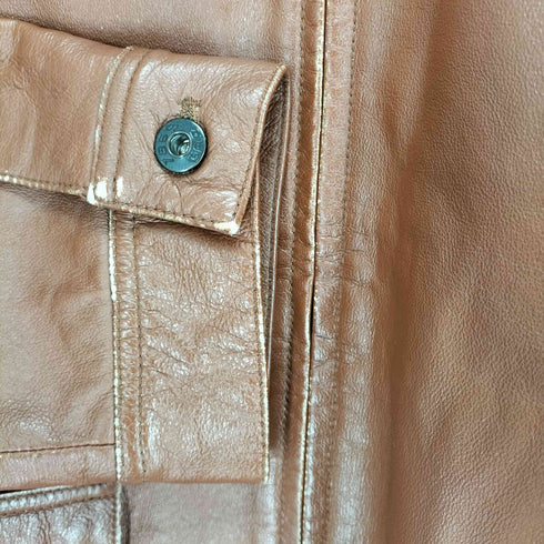 ギャップ Gap 00s OLD レザージップアップブルゾン メンズ XL