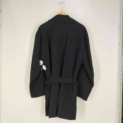 イッセイミヤケメン ISSEY MIYAKE MEN 80s 筆タグ 襟折り返しデザイン ウール ベルテッド ダブルブレスト テーラードジャケット メンズ JPN:L