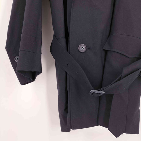 イッセイミヤケメン ISSEY MIYAKE MEN 80s 筆タグ 襟折り返しデザイン ウール ベルテッド ダブルブレスト テーラードジャケット メンズ JPN:L