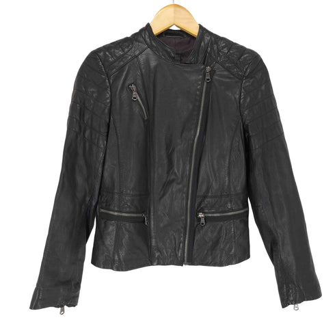ギャップ Gap 00S レザーダブルライダースジャケット レディース S