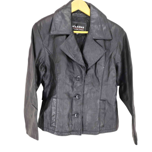 ウィルソン Wilsons Leather レザーテーラードジャケット レディース M