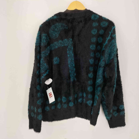ホワイトランド WHITELAND 22AW シャギー ナイロンペイズリー カーディガン メンズ JPN:M