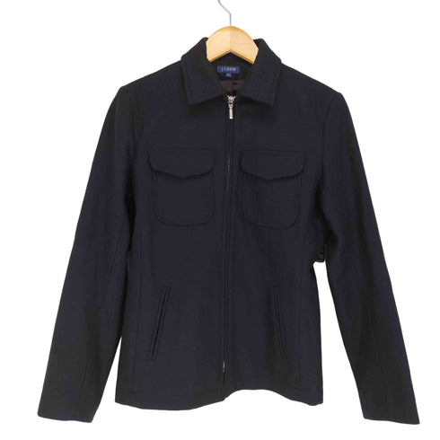 ジェイクルー J.CREW 00S ウールメルトンジップジャケット レディース S