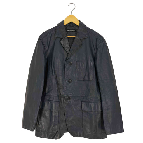 イッセイミヤケメン ISSEY MIYAKE MEN 黒タグ レザー 3B テーラードジャケット メンズ