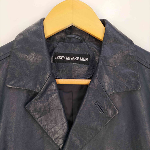 イッセイミヤケメン ISSEY MIYAKE MEN 黒タグ レザー 3B テーラードジャケット メンズ
