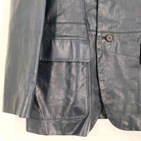 イッセイミヤケメン ISSEY MIYAKE MEN 黒タグ レザー 3B テーラードジャケット メンズ