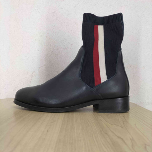 トミージーンズ tommy jeans KNITTED FLAT BOOT レディース 38