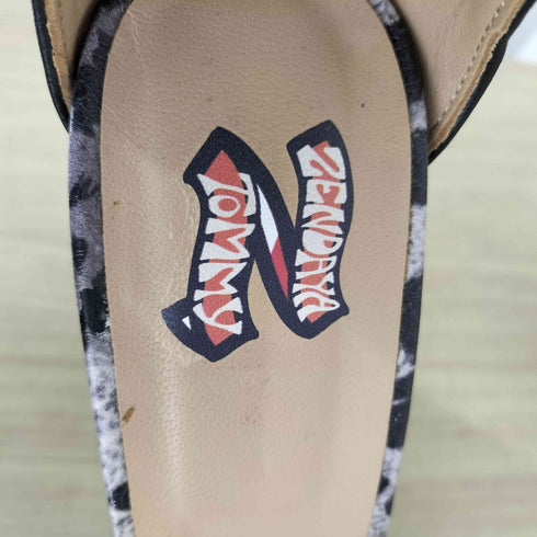 トミーヒルフィガー TOMMY HILFIGER zendaya レオパード柄ヒールサンダル レディース 40