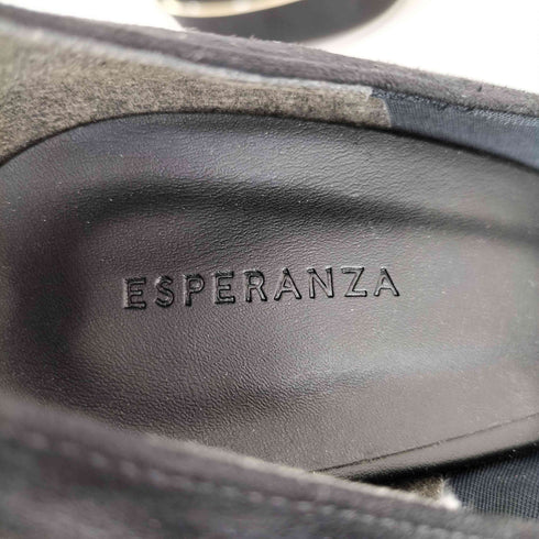 エスペランサ ESPERANZA メッキラインプラットフォームストラップパンプス レディース JPN:L