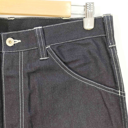 コムデギャルソンオム COMME des GARCONS HOMME ホワイトステッチ ワイド デニムパンツ メンズ JPN:L