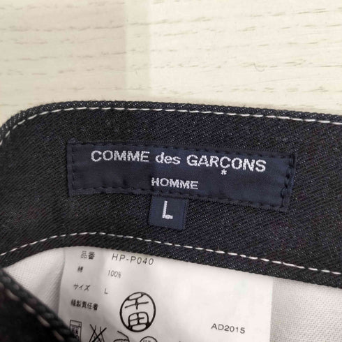 コムデギャルソンオム COMME des GARCONS HOMME ホワイトステッチ ワイド デニムパンツ メンズ JPN:L