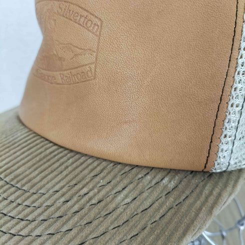 MADE IN USA DURANGO SILVERTON コーデュロイ×レザー メッシュキャップ メンズ FREE