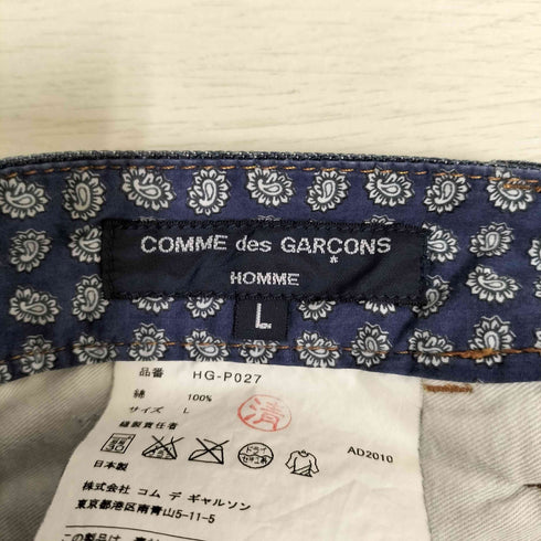 コムデギャルソンオム COMME des GARCONS HOMME ウエスト裏ペイズリー カラーステッチ ワイドテーパード デニムパンツ メンズ JPN:L