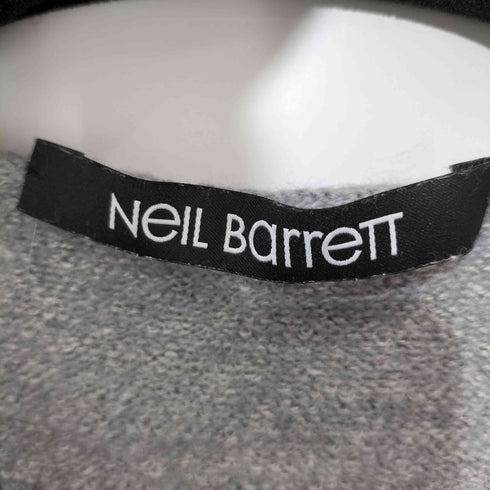 ニールバレット NEIL BARRETT アルパカ リネン混 ロングスリーブニットセーター メンズ import:S