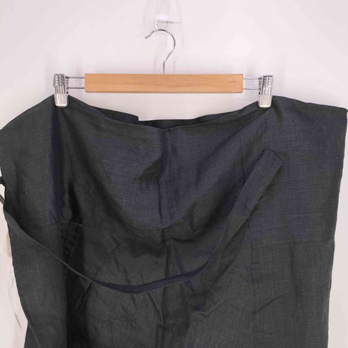 イッセイミヤケメン ISSEY MIYAKE MEN 黒タグ リネン ベルテッド パンツ メンズ FREE