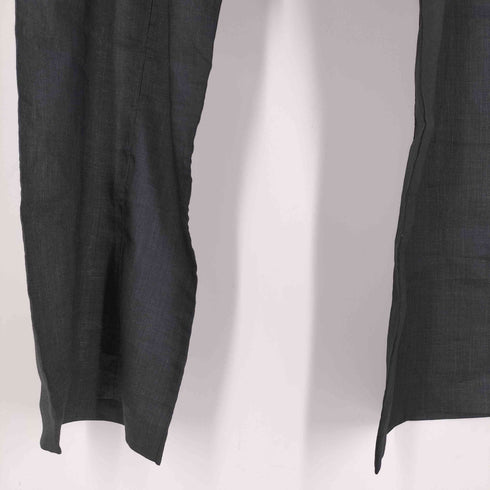 イッセイミヤケメン ISSEY MIYAKE MEN 黒タグ リネン ベルテッド パンツ メンズ FREE