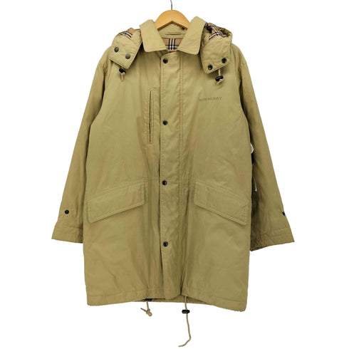 バーバリー BURBERRY 裏地ノバチェック 比翼 フーデッド ナイロン コート メンズ import:M