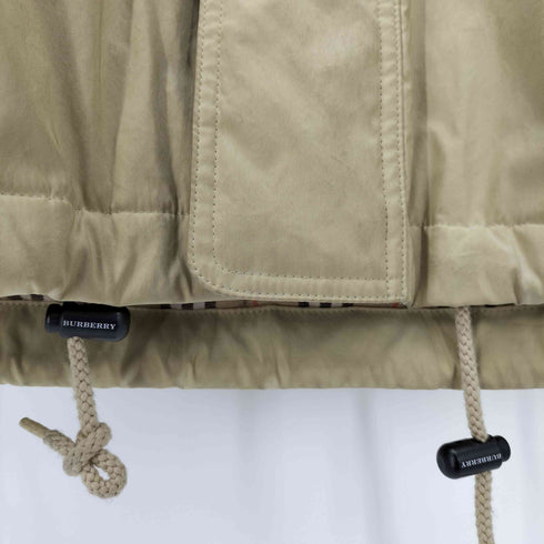 バーバリー BURBERRY 裏地ノバチェック 比翼 フーデッド ナイロン コート メンズ import:M
