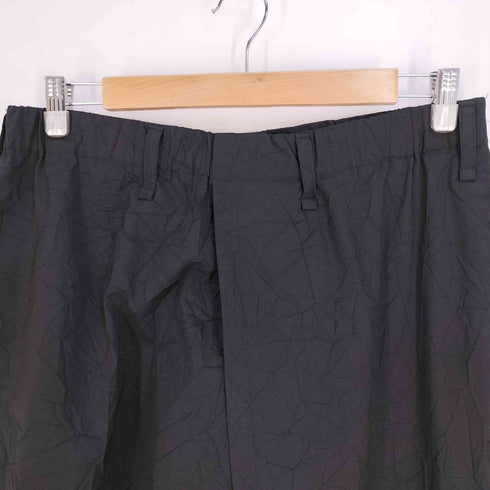 イッセイミヤケメン ISSEY MIYAKE MEN 黒タグ 変形デザイン シワ加工 ウールポリ サルエルパンツ メンズ