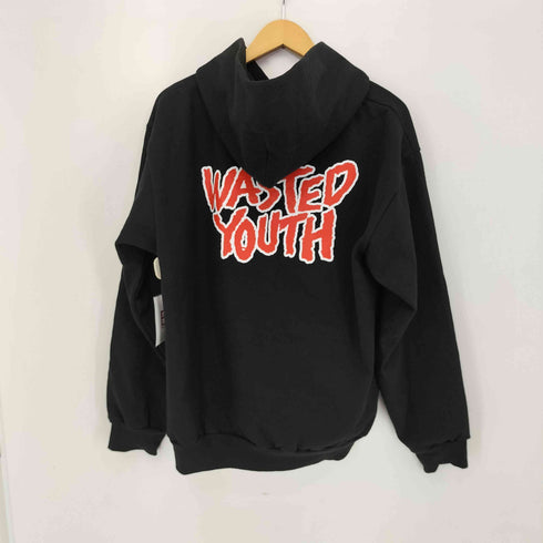ウェイステッドユース WASTED YOUTH 両面ロゴプリントパーカー メンズ JPN:L