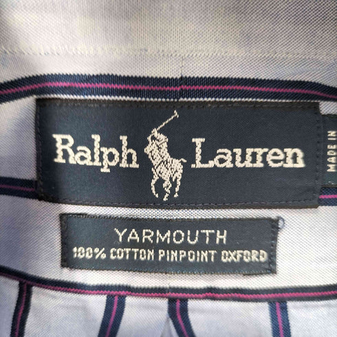 ポロバイラルフローレン Polo by RALPH LAUREN YARMOUTH スモールポニー刺繍L/Sストライプシャツ メンズ