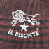 イルビゾンテ IL BISONTE ロゴプリント チェック柄 フリンジ マフラ メンズ