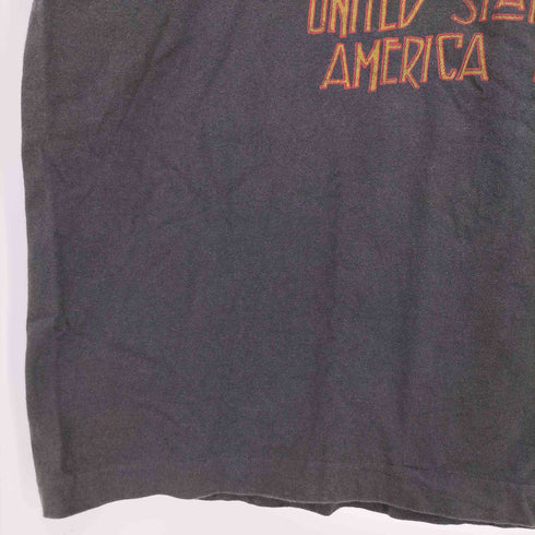 袖/裾シングル UKハードロックバンド クルーネックTシャツ メンズ